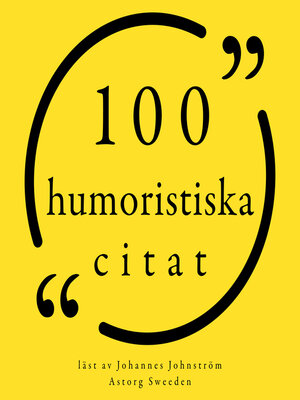 cover image of 100 humoristiska citat